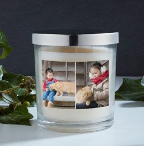 Double Photo Upload Candle