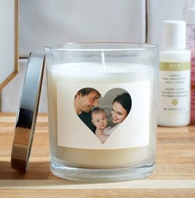 Heart Photo Candle