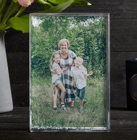 Acrylic Full Glitter Photo Block - Portrait